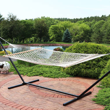 Wayfair double hammock with stand hot sale